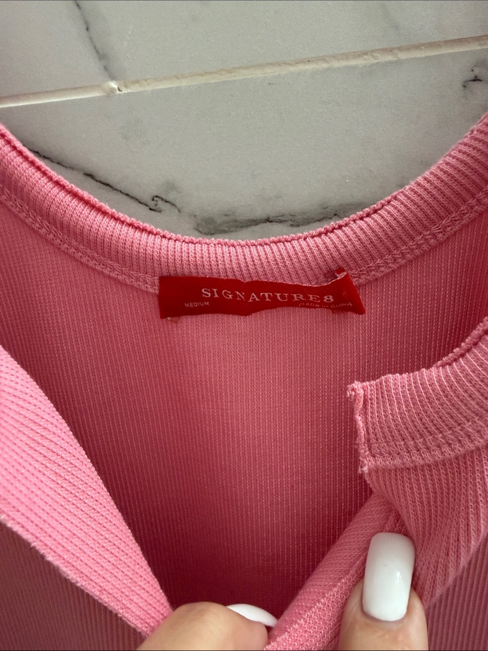 Signature8 Pink Ribbed Mini Dress - Picture 3 of 4